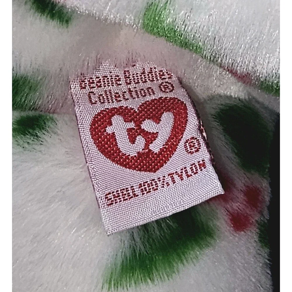 NEW Ty Beanie Buddy VTG Holiday Teddy Bear Holly Christmas Plush 14